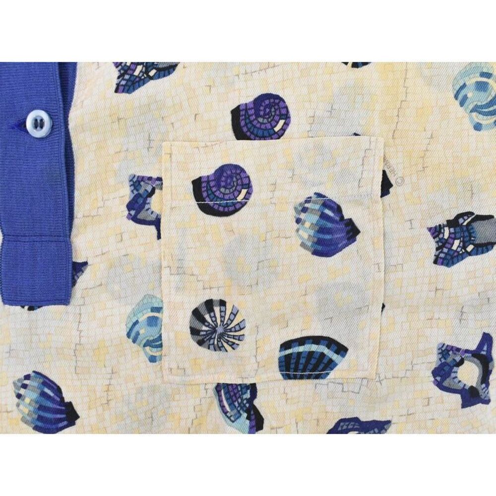 Authentic Hermes Shell Pattern Polo Shirt Short S… - image 4